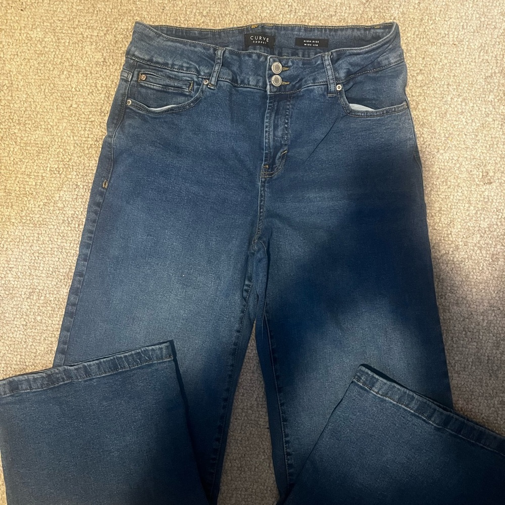 Curve Women's Indigo Wide Leg Jeans